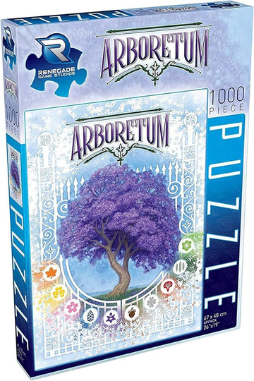 Renegade Game Studios 1000 Piece Jigsaw Puzzle - Arboretum, 26 X 19 Inches, Features Art From The Critically Acclaimed Card Game, Arboretum, Age 10 & Up (Rgs2151)