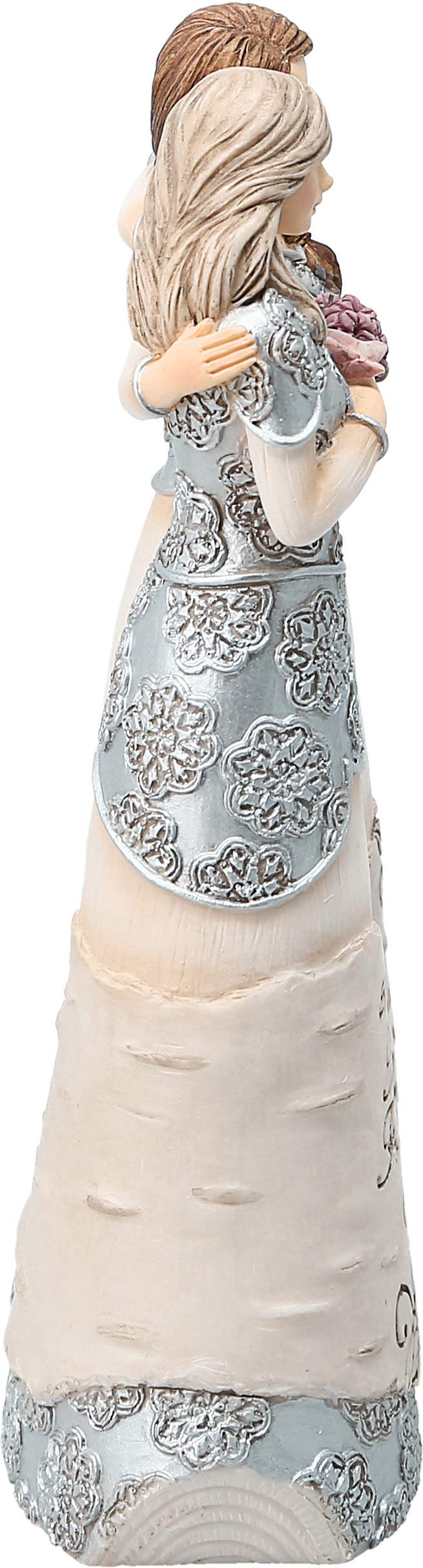 Pavilion Gift Company 6 Inch Double Angel Figurine - Beige Resin Best Friends Collectible Decor Model 82456