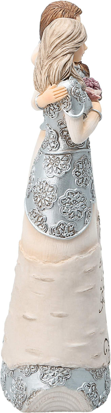 Pavilion Gift Company 6 Inch Double Angel Figurine - Beige Resin Best Friends Collectible Decor Model 82456