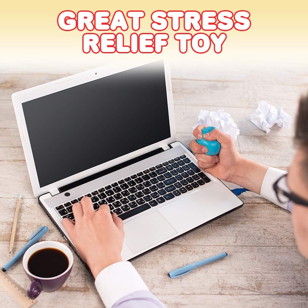 Artcreativity Stretchy Stress Balls For Kids, Pack Of 4, Stress Relief Fidget Sensory Toys For Autistic Children, Anxiety, And Adhd, Spongy Squeeze Toys Party Favors, Goodie Bag Fillers