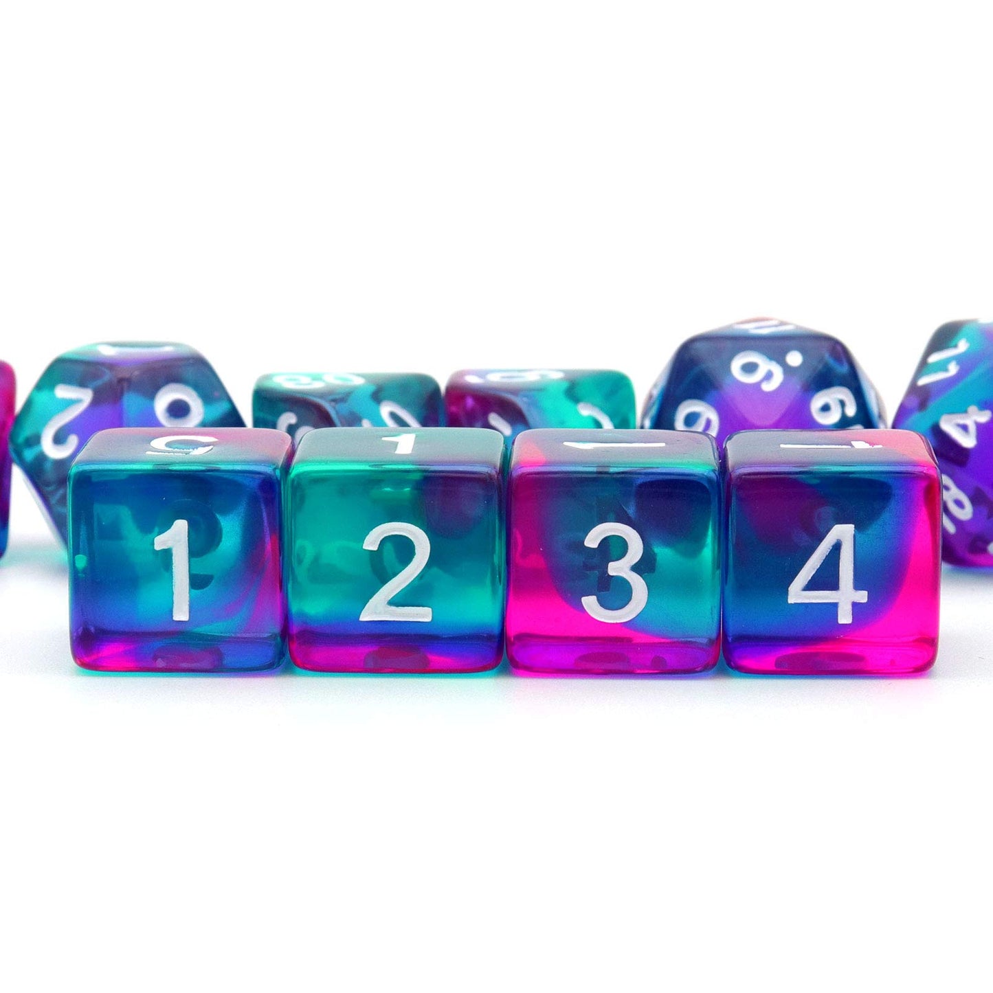 Haxtec 11 Piece DND Dice Set Extra D6 D20 Purple Blue Polyhedral D&D 5e Dice for Roleplaying Dice Games Compatible with Dungeons