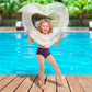 Kid Heart Pool Float Pool Floats for Kids  Water Fun Beach Party Toys for Kids Birthday Scene Layout Props. (18 in  Transparent Glitter