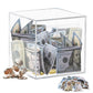 Totola Clear And Unopenable Piggy Bank, Transparent Money Box For Cash Savings, Must-Break-To-Open Acrylic Coin Bank Change Jar For Real Money, Birthday Gifts For Kids & Adults (Square, Large)
