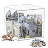 Totola Clear And Unopenable Piggy Bank, Transparent Money Box For Cash Savings, Must-Break-To-Open Acrylic Coin Bank Change Jar For Real Money, Birthday Gifts For Kids & Adults (Square, Large)