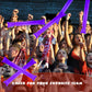 Civaner 48 Pieces Thunder Sticks Team Spirit Boom Sticks Cheering Sticks Plastic Cheerleading Spirit Stick Clapper Inflatable Noise Makers For Sporting Events Dance (Purple)