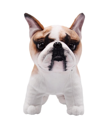 Yonlit Lifelike French Bulldog Stuffed Animal Simulated Plush Puppy Toy Doll Super Realistic Amber Dogs Act Like Real Excellent Gifts For Kids Birthday Party Dog Collection 10 Inches
