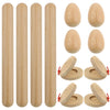 12Pcs Wood Hand Percussion Shakers Musical Instruments For Kids Toddler Natural Wooden Percussion Toy Set For Gift 4Pcs Egg Shak