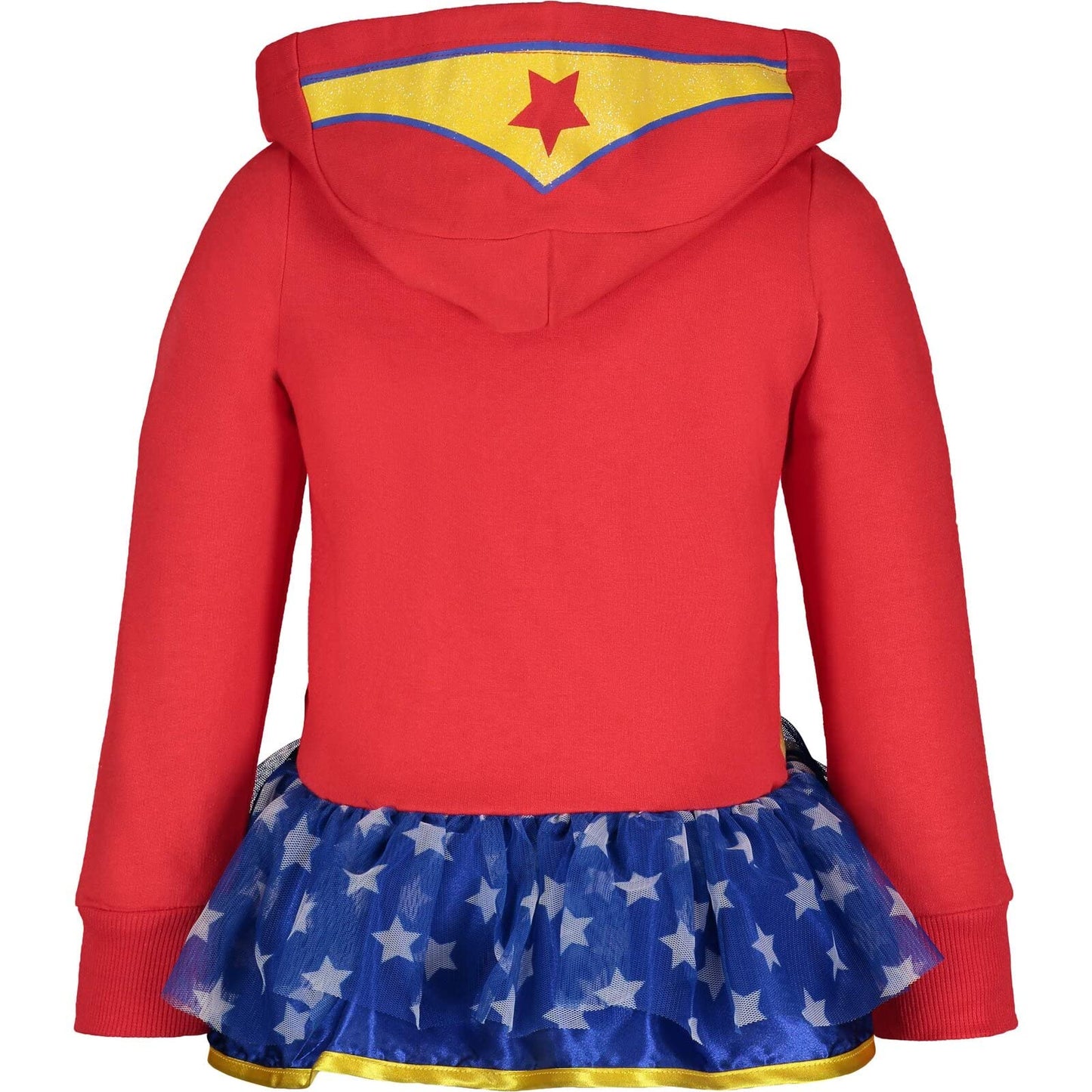 Warner Bros. Justice League Wonder Woman Little Girls Zip Up Costume Hoodie Red 7-8