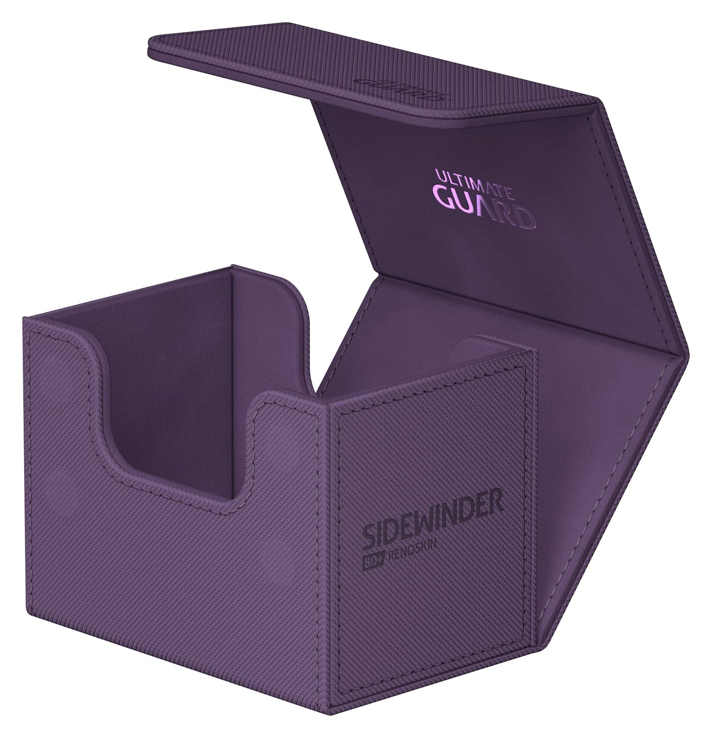 Ultimate Guard Sidewinder 80+, Deck Box For 80 Double-Sleeved Tcg Cards, Purple, Magnetic Closure & Microfiber Inner Lining For Secure Storage