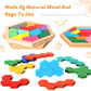 Jerify 8 Pack Wooden Hexagon Puzzles Children Educational Puzzle Blocks Shape Pattern Block Geometric Tangram Jigsaw For Kids Ad