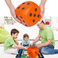 Giant 5.9 Inches Kawaii Foam Dice: A Fun-Filled, Educational Toy for Game Nights and Learning Sessions (Lucky Orange)