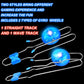 Sumind 6 Pcs Retro Light Up Magnetic Gyro Wheels Easter Basket Stuffers Vintage Gyroscope Rail Twirler Easter Magic Gravity Sensory Fidget Toys For Kids(Straight Rail, Wave Rail,Red, Blue, Green)