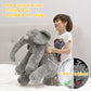 Homily Stuffed Elephant Plush Animal Toy 24 Inch Blue Scrunchie