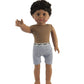 American Fashion World 18-Inch 'Isaac' African American Vinyl Posable Boy Doll with Dark Brown Hair | Undressed Doll | enhanced Quality & Design
