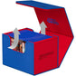 Ultimate Guard Sidewinder Synergy 100+, Deck Box For 100 Double-Sleeved Tcg Cards, Blue/Red, Magnetic Closure & Microfiber Inner Lining