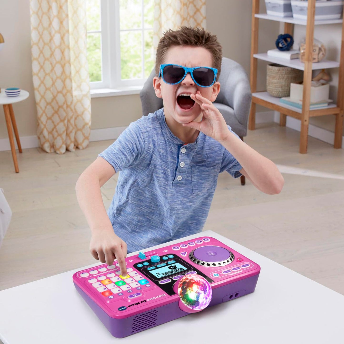 VTech Kidi Star DJ Mixer - Pink, 14.4" x 9.3" x 3.6", Plastic, Model 80-547335