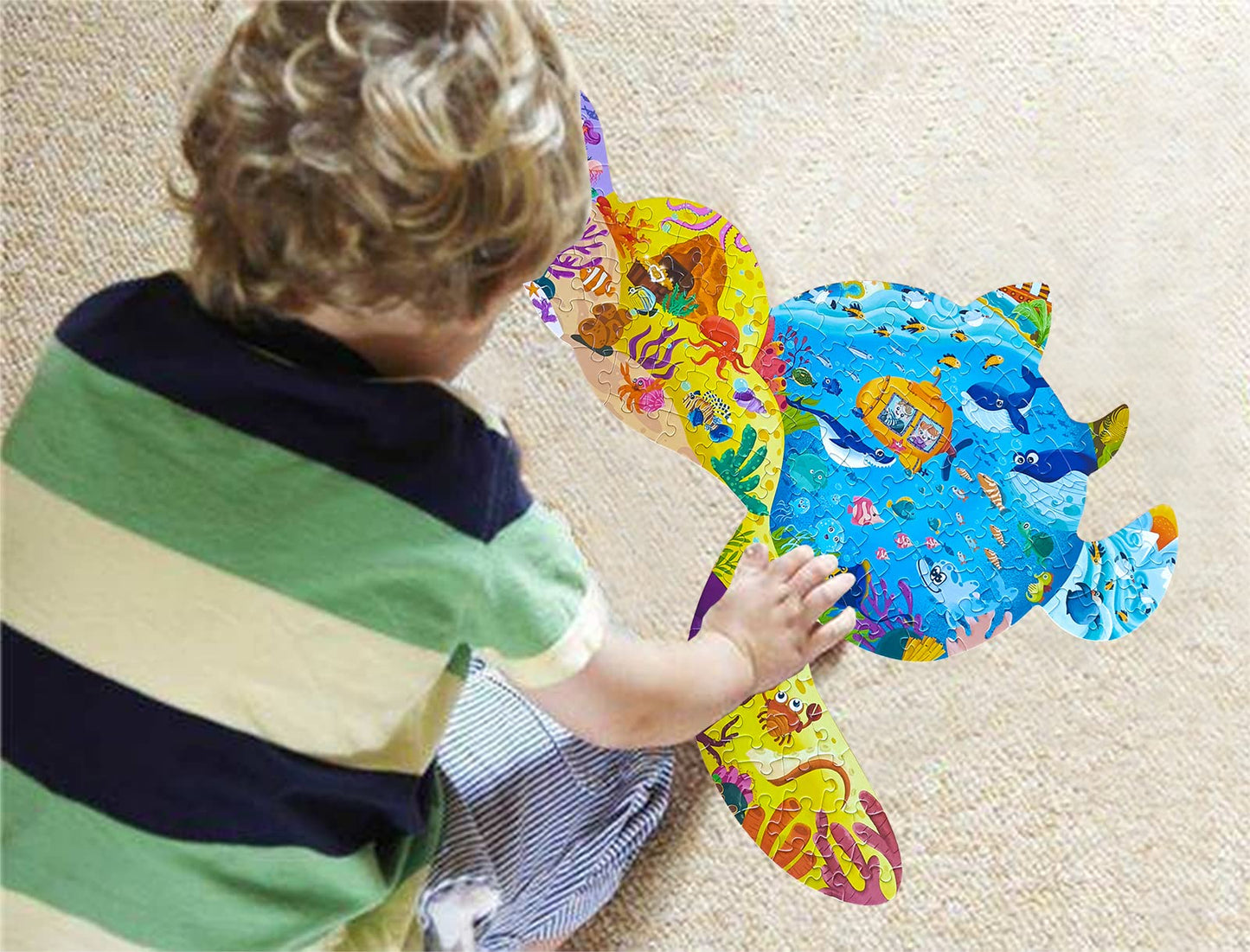 Kids Puzzles For Kids 6-8, 8-12 And Teens, 136 Piece Sea Turtle Jigsaw Puzzles For Children Age 6-10, Learning Puzzle Toys For Boys Girls Kids Birthday Gifts