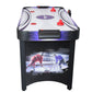 Hathaway Hat Trick 4-Ft Air Hockey Table For Kids And Adults With Electronic And Manual Scoring, Leg Levelers, Black/Blue