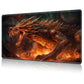MTG Playmat Game Play Mat for MTG TCG 24 x 14 inches Cards Game Playmats Trading Card Game Stitched Play Mats Commander Deck Gaming Desk Mat Card Gameplay Mats Angry Firedragon