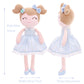Gloveleya 16 Baby Doll Girl Plush Toy - Light Blue Cloth Doll with Gift Box - Perfect Gift for Kids