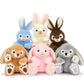 Karister 6Pcs Bulk Bunny Plush  Cute Soft Rabbit Stuffed Animal in Bulk for Kids Girls Boys  15 Easter Basket Stuffers Decorations  Bunny Plushies for Christmas Birthday  Forest Theme Party Decor