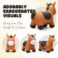 VangeBow Bouncy Horse - Inflatable Jumping Animal Hopper for Kids 3+, Black Saddle, PVC Material, Pump Included, Perfect Birthday Gift