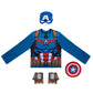 Marvel Avengers Child Halloween Costume Dress-Up Box - Three Sets Of Medium-Size Tops, Gloves, Plastic Masks