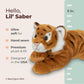 Bearington Lil' Saber Small Plush Stuffed Animal Tiger, 9 Inches