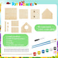 Liliful 36 Sets Wooden DIY Birdhouse Kit Unfinished Bird Houses with Paints and Paintbrushes Bird Feeder Craft Arts for Boy or G