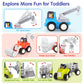 HOLA Toys for 1 Year Old Boy Toys - 4 PCS Toy Cars 4WD Friction Power Truck Toys for 2 Year Old Boy Birthday Gift, Toddler Toys