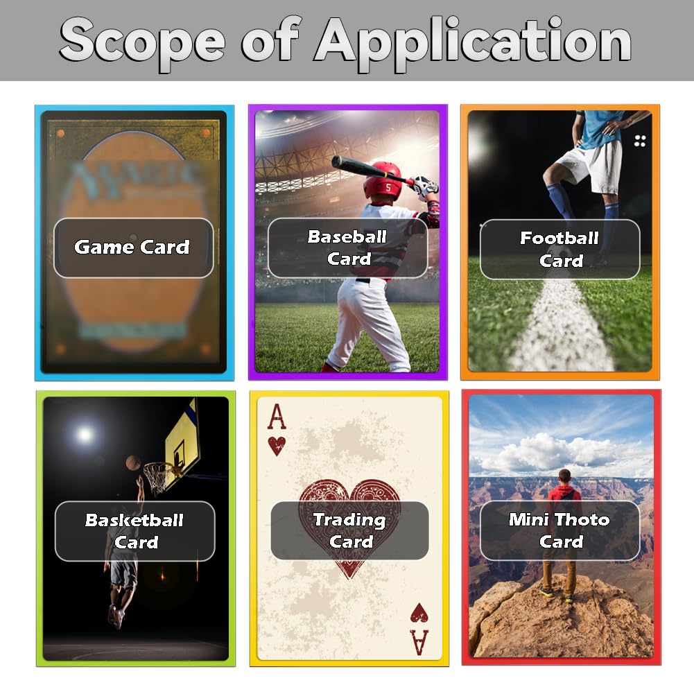 Trading Card Sleeves For Standard Cards,Plastic Card Sleeves Fit For Baseball Card Sleeves,Yugioh Sleeves, Football, Mtg Sleeves