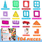 OugerToy Magnetic Building Tiles 104PCS - Multicolor Educational STEM Toys for Kids Ages 3-9, Model: Ougertoy-104