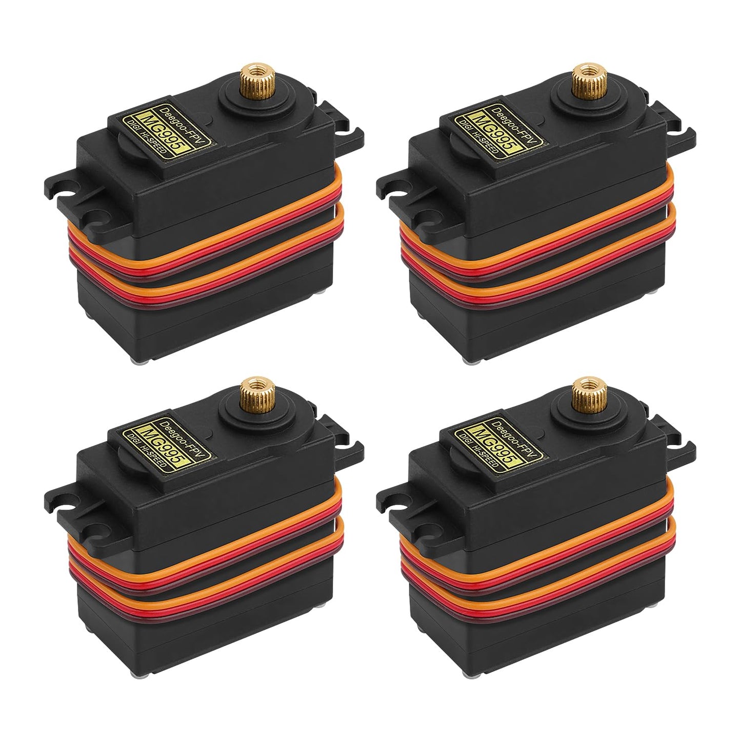 4PCS Servo Motor MG995 Control Angle180 Metal Gear Servo 20KG Digital High Speed Torque Servo Motor for Smart Car Robot Boat RC