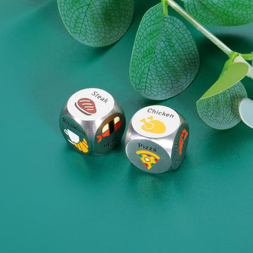 2PCS Food Dice for Couple 11th Anniversary Steel Gifts 50th 25th Anniversary Day Gifts for Couple Couple Games for Date Night We