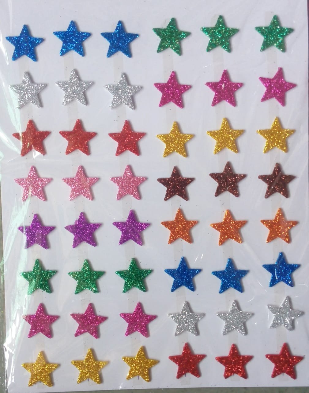 E Shopping Sparkling Foam Glitter Star Sticker (120 Sticker)