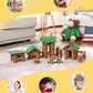 SainSmart Jr. Wooden Log Cabin Building Toy Set, 300 PCS STEM Kit for Toddlers, Brown, Model 20-353