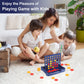 Vikutu 4 In A Row Connect Game, Travel Board Games For Kids Adults, Get 4 In A Row To Win - 9 X 7.4 Inches(Blue)