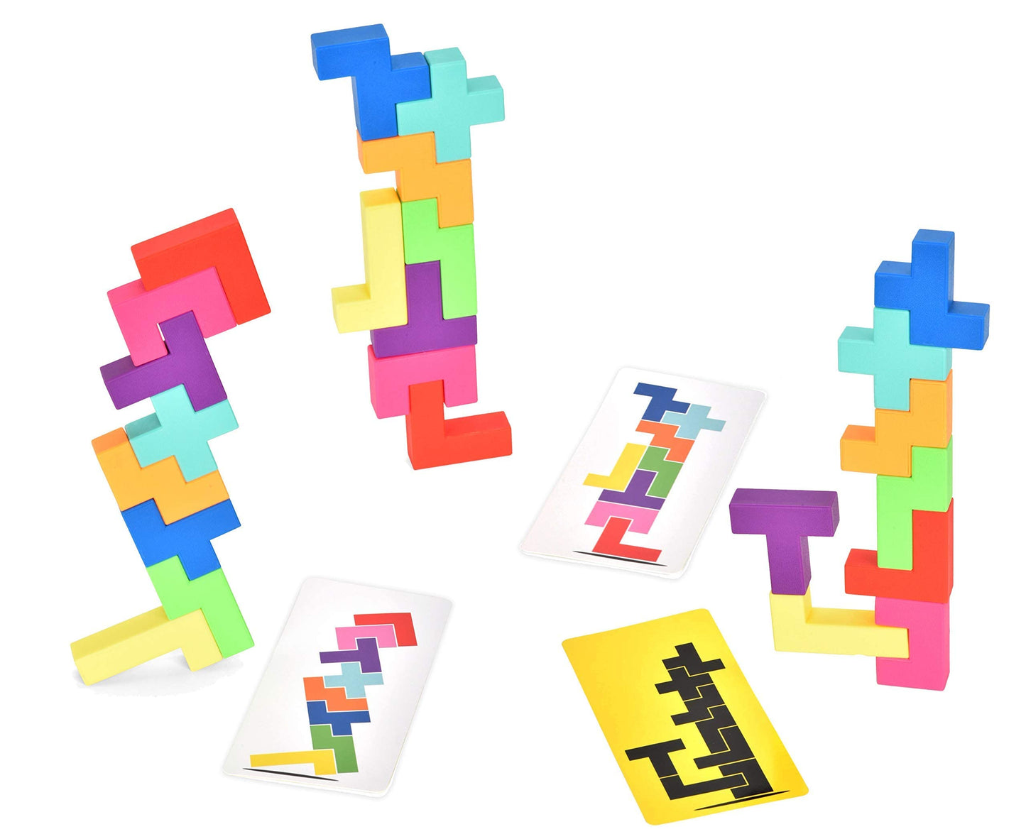 Tenzi Buildzi The Fast Stacking Building Block Game For The Whole Family - 2 To 4 Players Ages 6 To 96 - Plus Fun Party Games For Up To 8 Players - Perfect Kids Game For Game Night