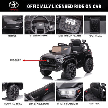 SEGMART 12V Electric Cars for Kids, Official Licensed Toyota Tacoma Ride On Car, Remote Control Truck Kids Electric Vehicle wit