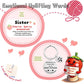 Sister Gifts Positive Crochet Strawberry: Big Sis Sister-in-Law Friends mature-themed Gifts for Birthday Christmas White Elephant Day Genlentines  Handmade Cute Berry Awesome Card Base Keychain (Sister)