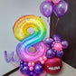 Paticool Rainbow Number 8 Balloon, 40 Inch Large Number Foil Mylar Balloons For 8Th Girl Boy Birthday Party Celebration Decorati