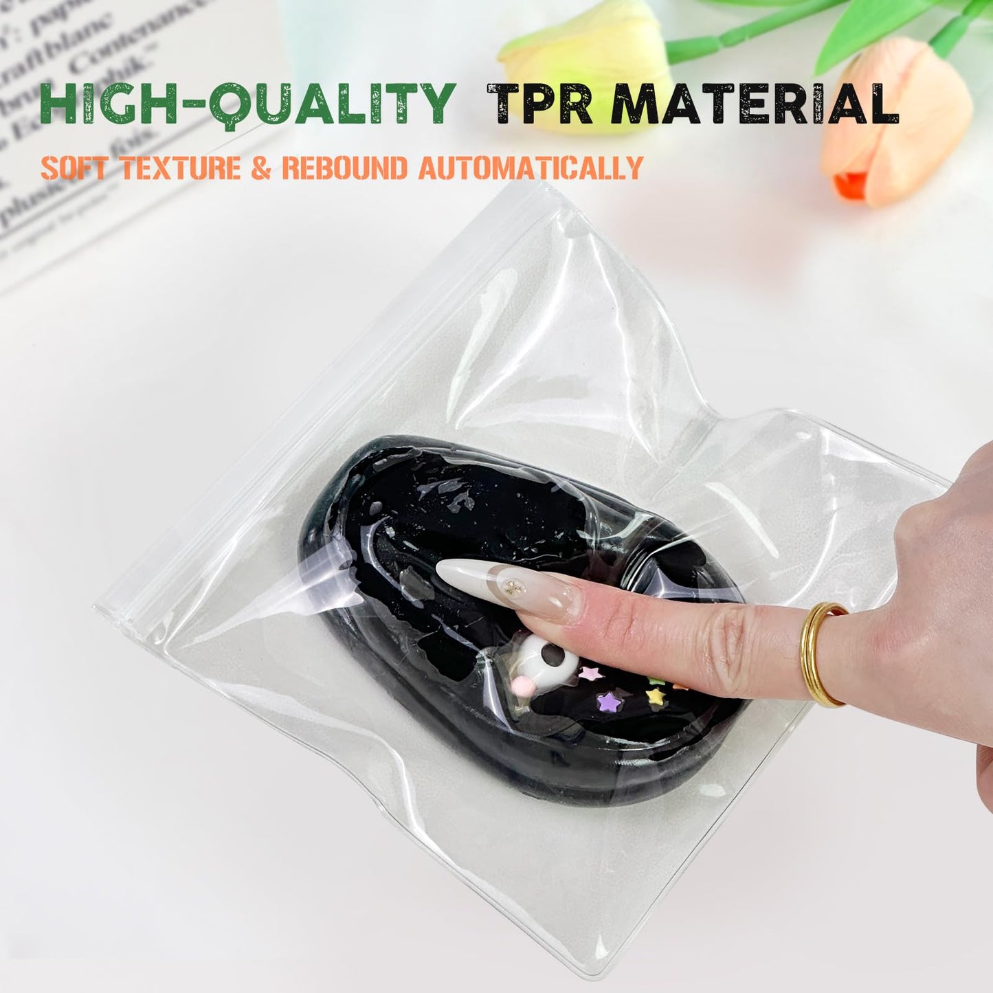 Taba Squishy Toys Valentines Cat Paw Cute Kawaii Squeeze Toys  Sticky Squishy Fidget Toys Silicone Squeeze Toy for Stress Relief Cute Soft Toys Best Valentines Gift for Anniversary (Eyes Slipper)