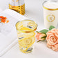 Datyiiha 100 Pieces Monogrammed Plastic Cups Gold Foil Letter K Disposable Cups 12 Oz Clear Initial Party Cups For Wedding Birth