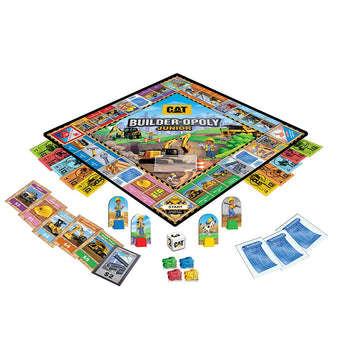 MasterPieces Caterpillar Builder Opoly Jr. Board Game - Assorted Color, Plastic, Family Fun, Model 41900