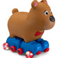 Kid Trax Silly Skaters Bear Toddler Foot to Floor Ride On Toy, Kids 1-3 Years Old, Soft and Inflatable, Single Rider, Light Up L