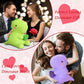 Sqeqe Dinosaur Stuffed Animal, Loving Soft Dino Plush Toys With Holding Heart, Sweet Romantic Anniversary Birthday Gift For Her Girls Boys Girlfriend(Purple,20 Inch)