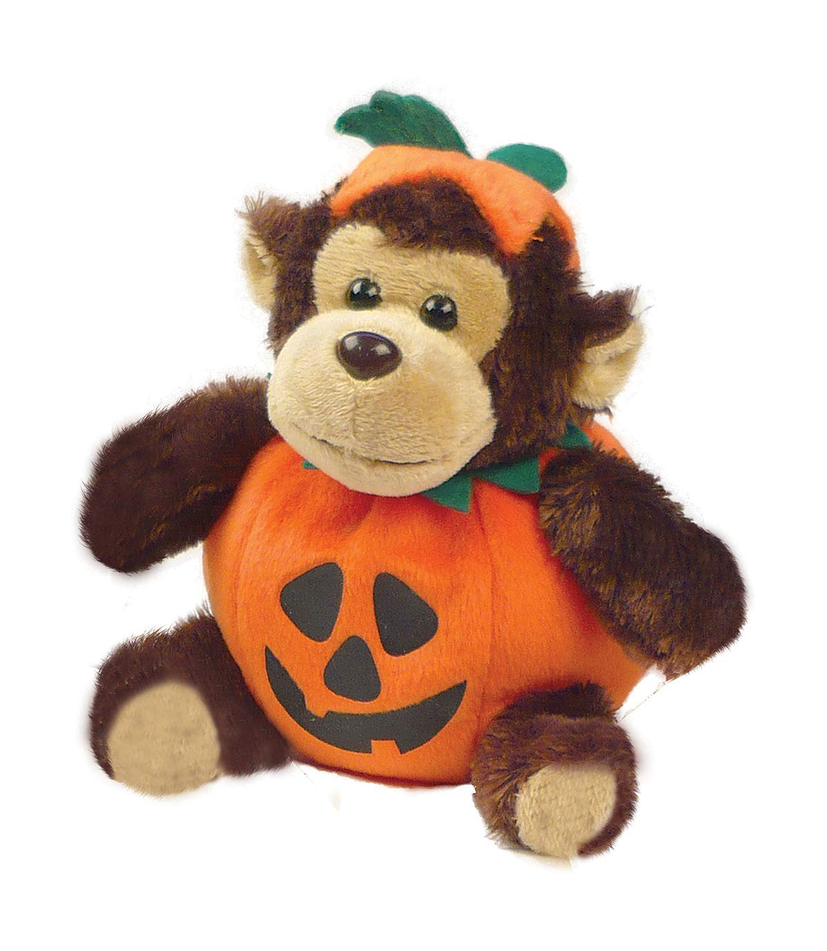 Plushland Halloween Plush Stuffed Animal Monkey In Pumpkin Costume- Soft Toy - Gifts For Kids - 9 Inches