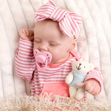 Jirachi Lifelike Reborn Baby Dolls Girl, 18-Inch Full Body Soft Vinyl Sleeping Realistic Newborn Baby Dolls Anatomically Correct