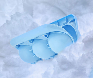 Superio Snowball Maker Triple Balls Mold, Kid Snow Toy Light Blue Triple Mold Snowballs Maker, outdoor Winter Fun, Sand Mold