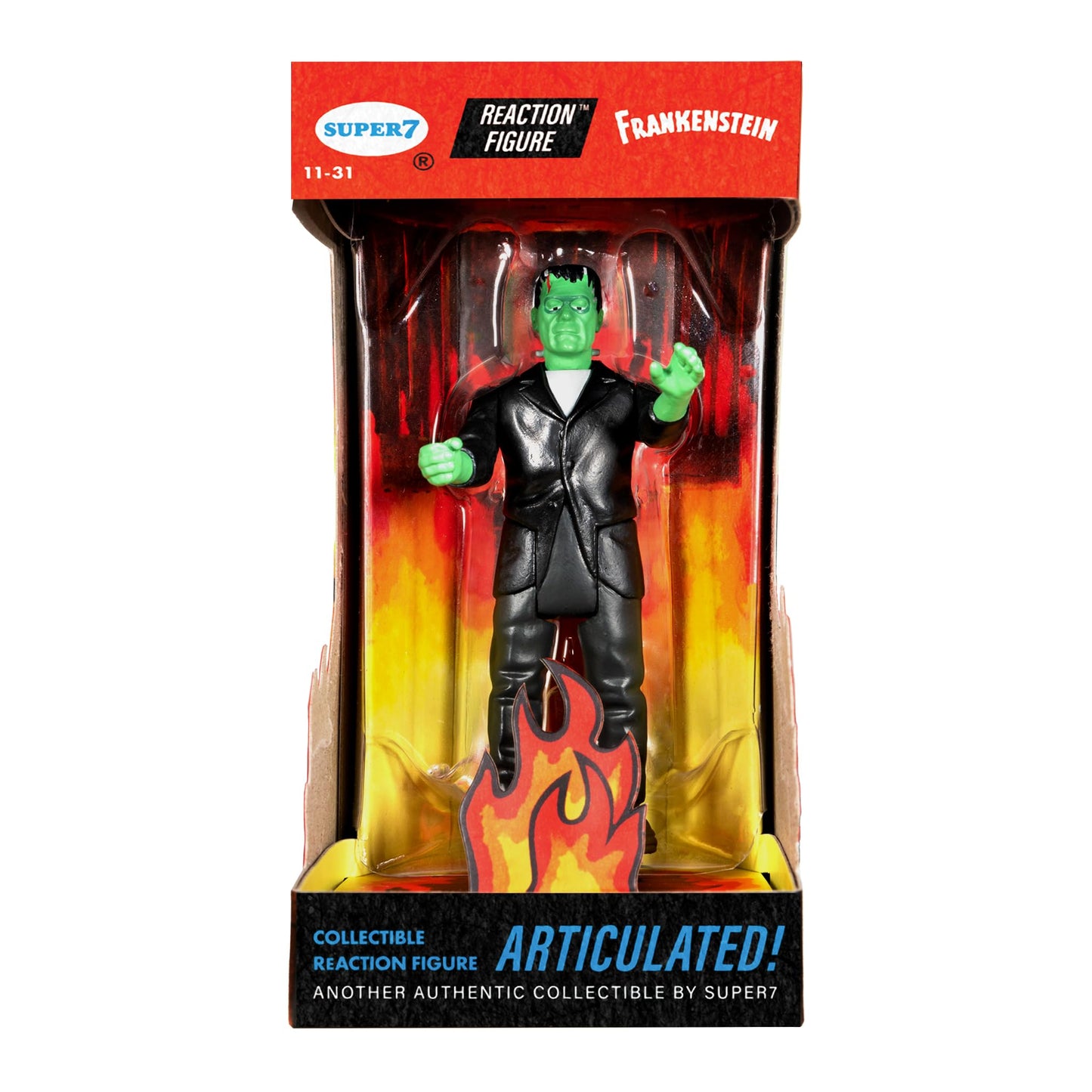 Super7 Universal Monsters Frankenstein (Fire Box) - 3.75' Universal Monster Movies Action Figure Classic Movie Collectibles And Retro Toys
